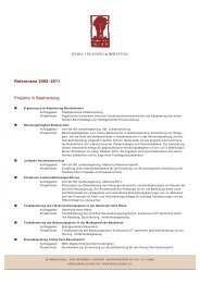 Referenzen 2005–2011 Projekte in Bearbeitung - Knollconsult