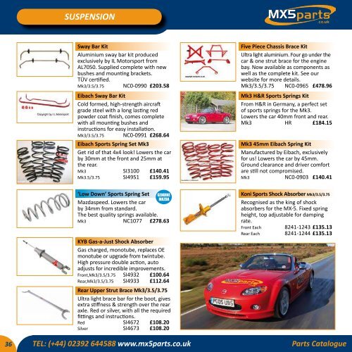 Catalogue - MX5 Parts