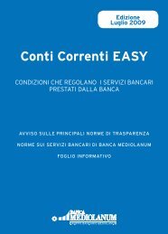 Conti Correnti EASY - Banca Mediolanum