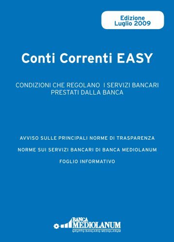 Conti Correnti EASY - Banca Mediolanum