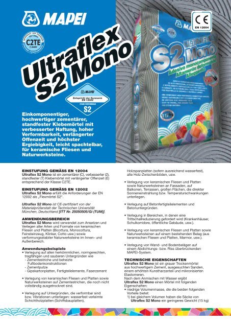 Ultraflex Ultraflex S2Mono S2 Mono Ultraflex S2Mono - Mapei