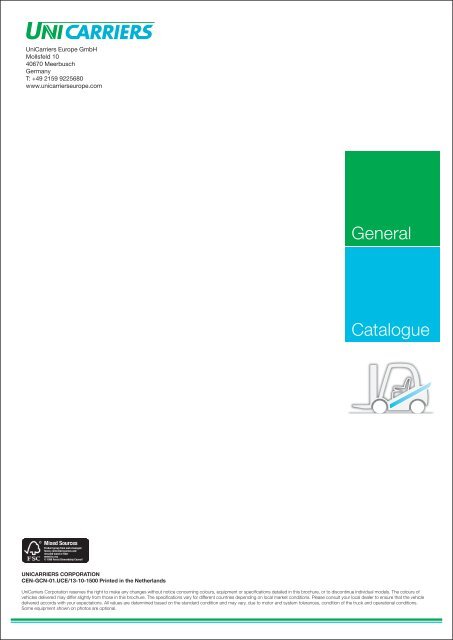 General Catalogue (Adobe PDF format 2452 KB) - nissan forklift