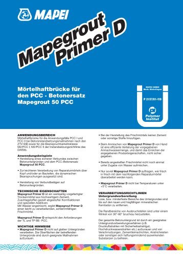 Mapegrout Primer D Mapegrout Primer D - Mapei