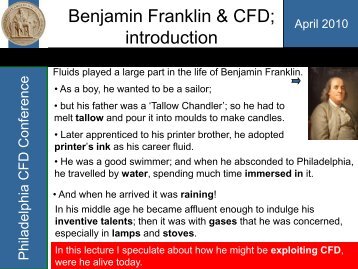 Benjamin Franklin & CFD - Cham