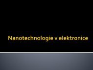 Nanotechnologie v elektronice - UJEP