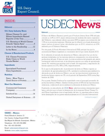 INSIDE: - US Dairy Export Council
