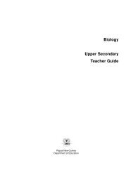 Biology Upper Secondary Teacher Guide - Department of Education