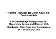 • ForUm – Network for Urban futures in Southeast Asia • Urban ...