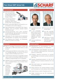 Fact Sheet SMT Scharf AG - SMT Scharf Gruppe