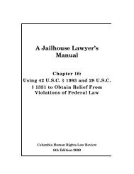 A Jailhouse Lawyer's Manual - Columbia Law School