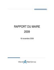 RAPPORT DU MAIRE 2009 - Ville de Baie-Comeau