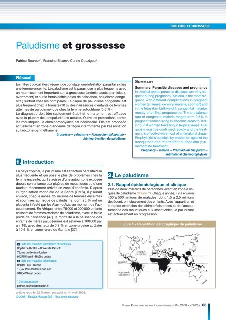 BourrÃ©e, Palu et grossesse, Rev FR Lab 2008.pdf - Bienvenue sur ...