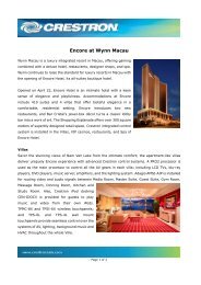 Encore at Wynn Macau - Crestron Asia