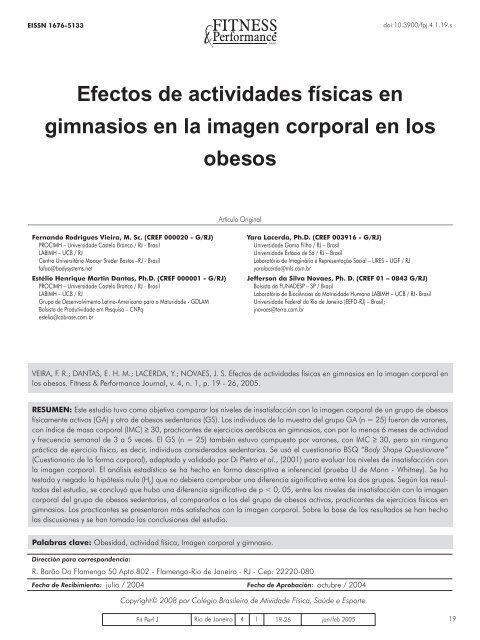 Efectos de actividades fÃ­sicas en gimnasios en la imagen corporal ...