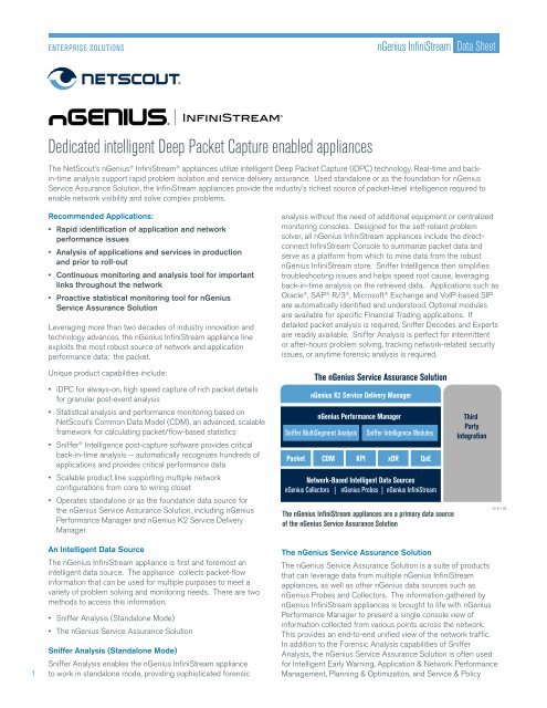 nGenius InfiniStream Data Sheet - Network Media