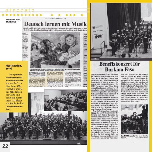 Zeitung der Clara schumann Musikschule - Margret von Conta