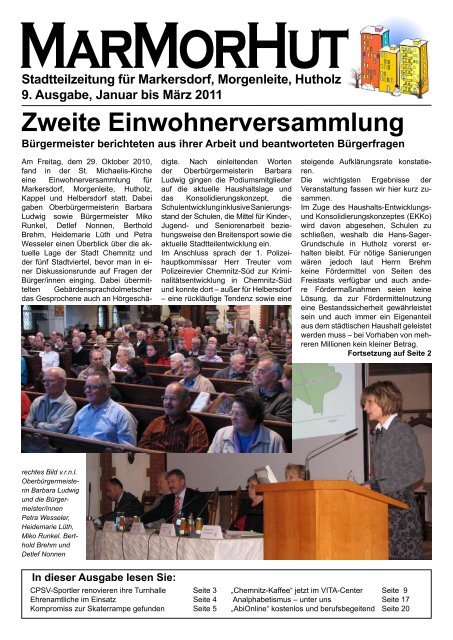 MarMorHut 9. Ausgabe Januar - März 2011 - Quartiersmanagerin  ...