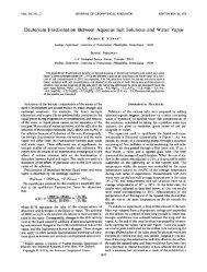 Deuterium Fractionation Between Aqueous Salt Solutions and Water ...