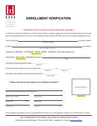 Generic Enrollment Verification 2010 - Hispanic Association of ...