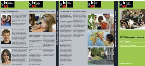 SBW Primaria Prospekt (PDF) - SBW Haus des Lernens