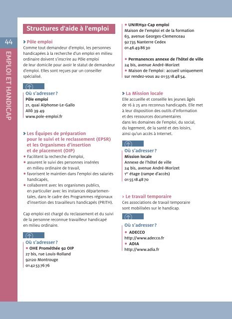 emploi et handicap - Boulogne - Billancourt