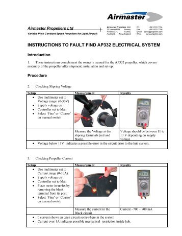 Fault finding AP332 electrical.pdf - Airmaster Propellers