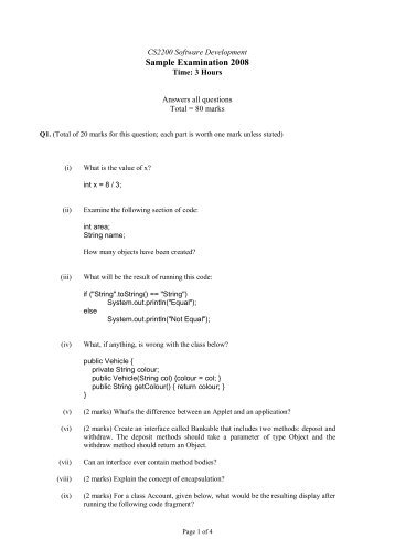 Sample Exam Paper (pdf format)