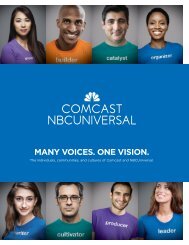 Comcast and NBCUniversal: Many Voices, One Vision