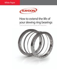 How to extend the life of your slewing ring bearings - Kaydon Bearings