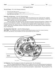 5 Cell Review Packet - Hart High School