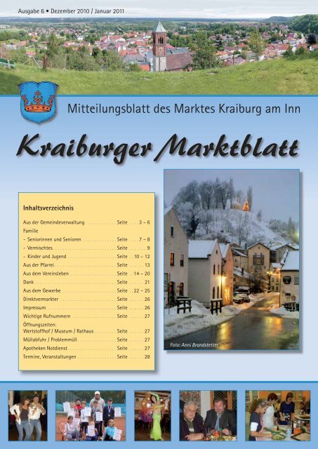 Ausgabe 6 - Dezember '10 / Januar ' - Markt Kraiburg am Inn