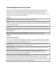 Vendor Management Form Instructions - State Accounting Office