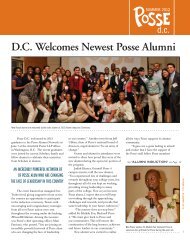 Posse D.C., Summer 2012[pdf] - The Posse Foundation