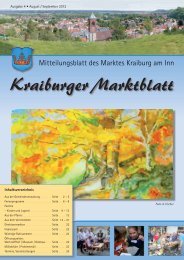 Ausgabe 3 - August / September - Markt Kraiburg am Inn