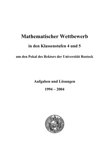 Mathematischer Wettbewerb - Fachbereich Mathematik der ...