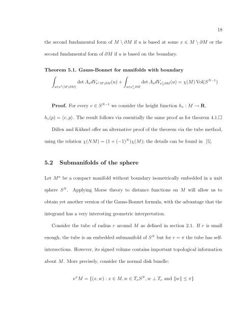 MORSE THEORY AND THE GAUSS-BONNET FORMULA Alina ...