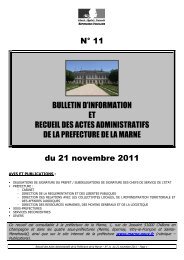 Recueil 11-2011 du 21 novembre (p1 Ã  80) - PrÃ©fecture de la Marne