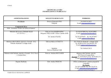 Elenco membri Gruppo di Lavoro Informazione e pubblicitÃ  - Dps