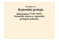 PÅednÃ¡Å¡ka VI. RegionÃ¡lnÃ­ geologie