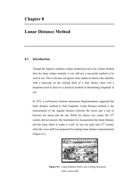 The Mathematics of the Longitude - Department of Mathematics