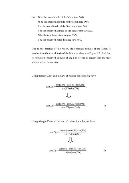 The Mathematics of the Longitude - Department of Mathematics