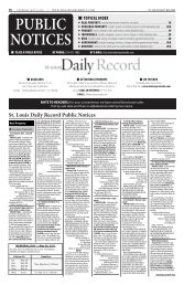 St. Louis Daily Record Public Notices - Missouri Lawyers Media