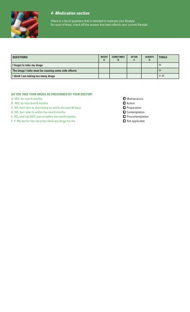 Lifestyle questionnaire - IRCM