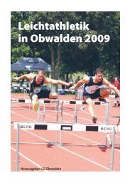 Leichtathletik Jahrbuch 2009 - TV Sarnen