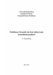 Nichtlineare Dynamik mit dem selbsterregte ... - Physik