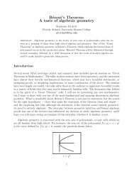Bézout's Theorem: A taste of algebraic geometry - MAA Sections