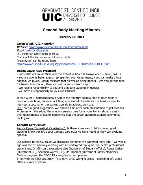 General Body Meeting Minutes