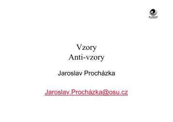 NÃƒÂ¡vrhovÃƒÂ©, procesnÃƒÂ­ vzory, vzory architektur
