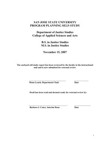 Justice Studies - Department of Chemistry - San Jose State University