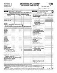1980 form 1040 schedule f - Internal Revenue Service - Department ...